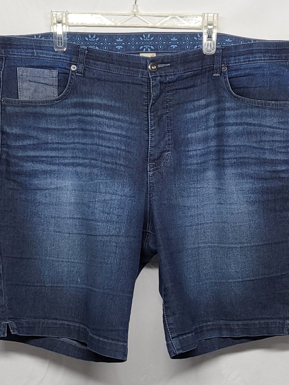 Faded Glory Womens Denim Shorts Marjorie 22W Comfort Waist High Rise Tummy Panel